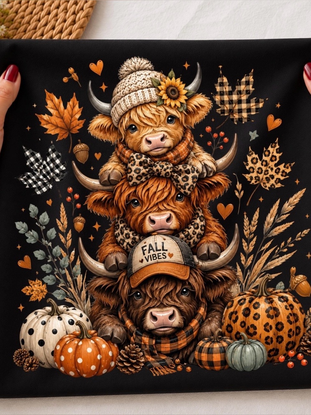 Fall Vibes Highland Cow Sweatshirt